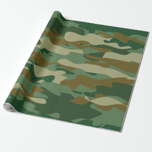 Papier Cadeau Papier d'emballage d'anniversaire de camouflage de