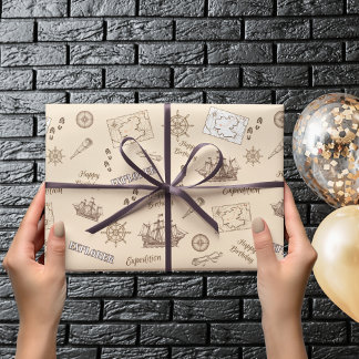 Papier Cadeau Papier d'emballage d'anniversaire de l'expédition 