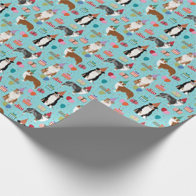 Papier Cadeau Papier d'emballage d'anniversaire pour le chien be (Coin)
