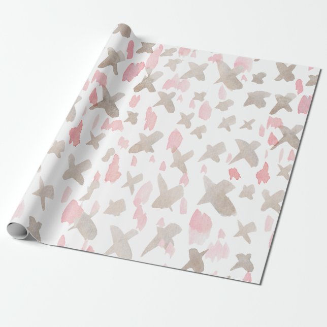Papier Cadeau Papier d'emballage d'aquarelle (Déroulé)