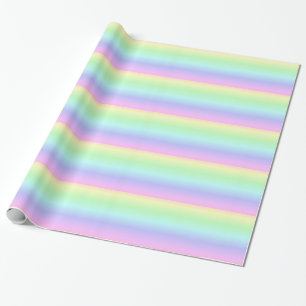 Papier Cadeau Papier d'emballage d'arc-en-ciel en pastel