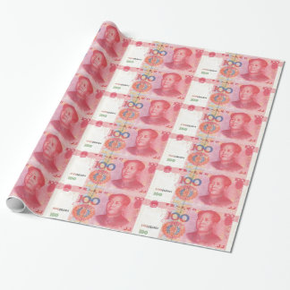 Papier Cadeau Papier d'emballage d'argent chinois du yuan 100