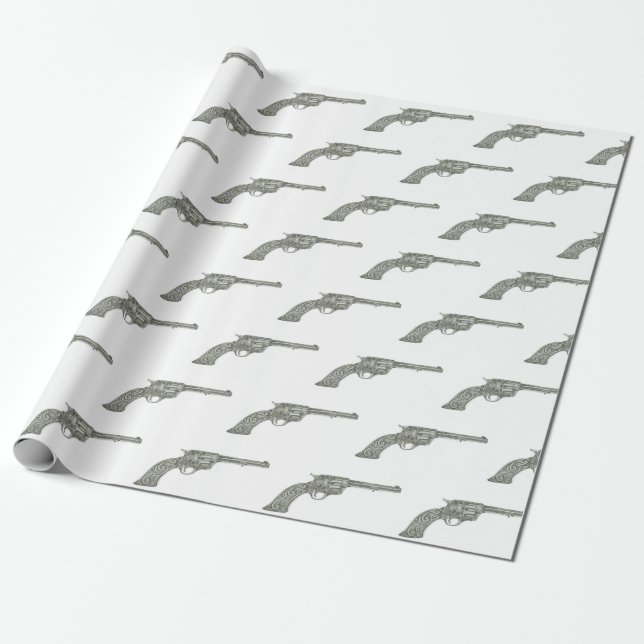 Papier Cadeau Papier d'emballage d'arme à feu (Déroulé)