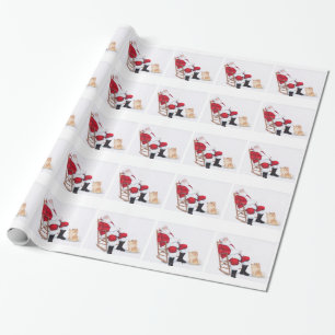 Papier Cadeau Papier d'emballage d'art de chien de Pomeranian et