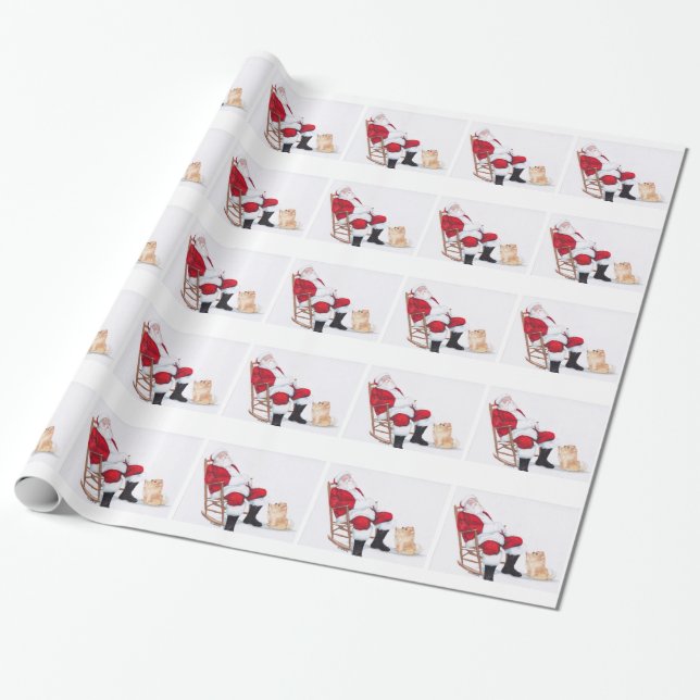 Papier Cadeau Papier d'emballage d'art de chien de Pomeranian et (Déroulé)