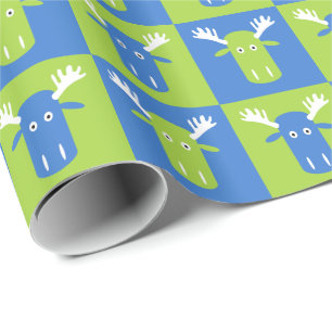 Papier Cadeau Papier d'emballage d'art Pop Head Moose