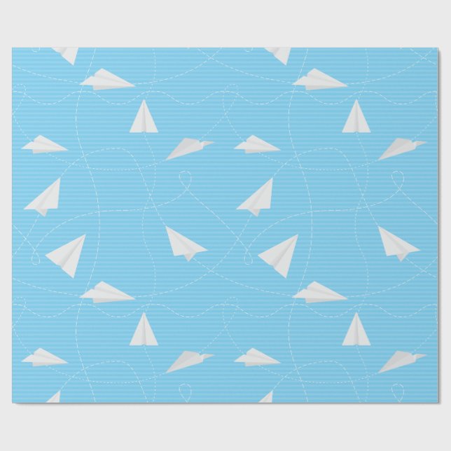 Papier Cadeau Papier d'emballage d'avion de papier d'enfants (Plat)
