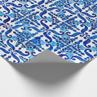 Papier Cadeau Papier d'emballage d'Azulejo de Portugais