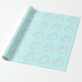 Papier Cadeau Papier d'emballage de baby shower de pieds de bébé