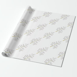 Papier Cadeau Papier d'emballage de baie rouge naturelle de Noël