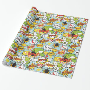 Papier Cadeau Papier d'emballage de bande dessinée