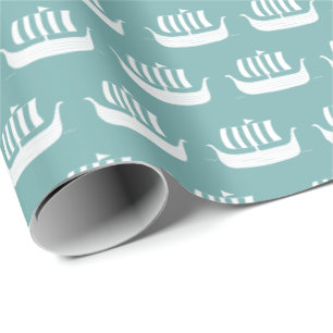 Papier Cadeau Papier d'emballage de bateaux de Viking