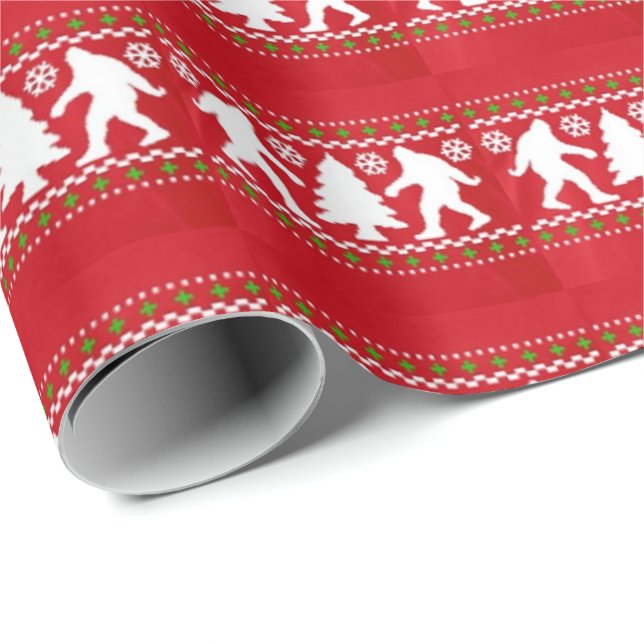 Papier Cadeau Papier d'emballage de Bigfoot (Coin rond)