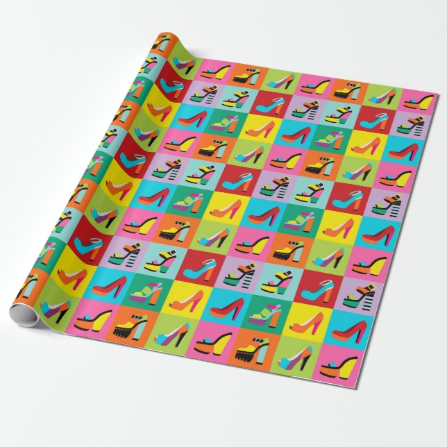 Papier Cadeau Papier d'emballage de bruit de chaussures (Déroulé)