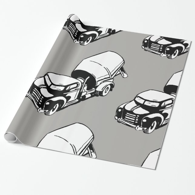 Papier Cadeau Papier d'emballage de camion de ciment (Déroulé)