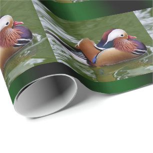 Papier Cadeau Papier d'emballage de canard de mandarine