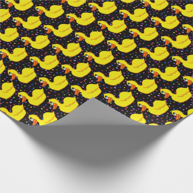 Papier Cadeau Papier d'emballage de canard jaune (Coin)