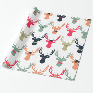 Papier Cadeau Papier d'emballage de cerfs communs de hippie