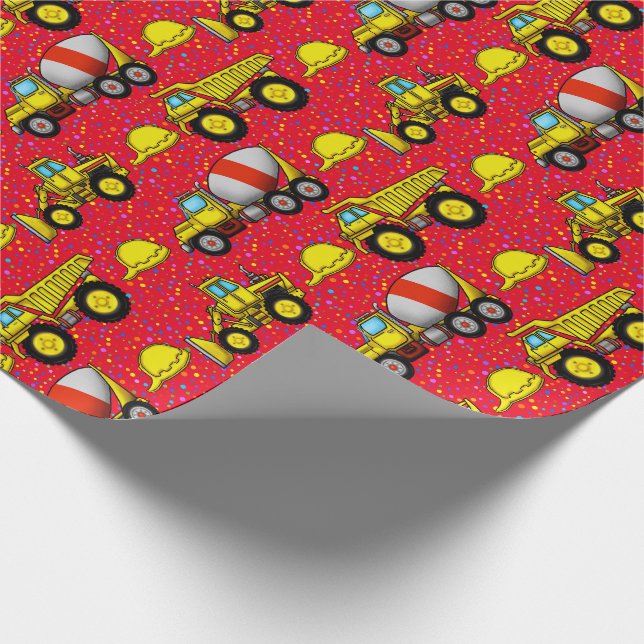 Papier Cadeau Papier d'emballage de chantier de construction (Coin)