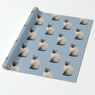 Papier Cadeau Papier d'emballage de chat siamois