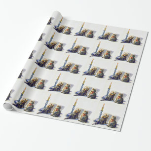 Papier Cadeau Papier d'emballage de chats vintages