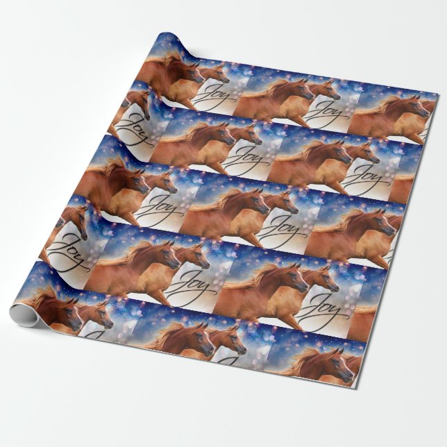 Papier Cadeau Papier d'emballage de cheval Arabe (Déroulé)