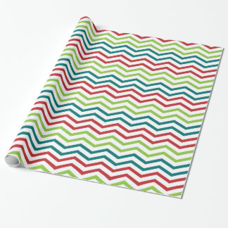 Papier Cadeau Papier d'emballage de Chevron de vacances