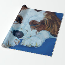 Papier d'emballage de chien de cocker