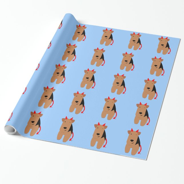 Papier Cadeau Papier d'emballage de chien de diable (Déroulé)