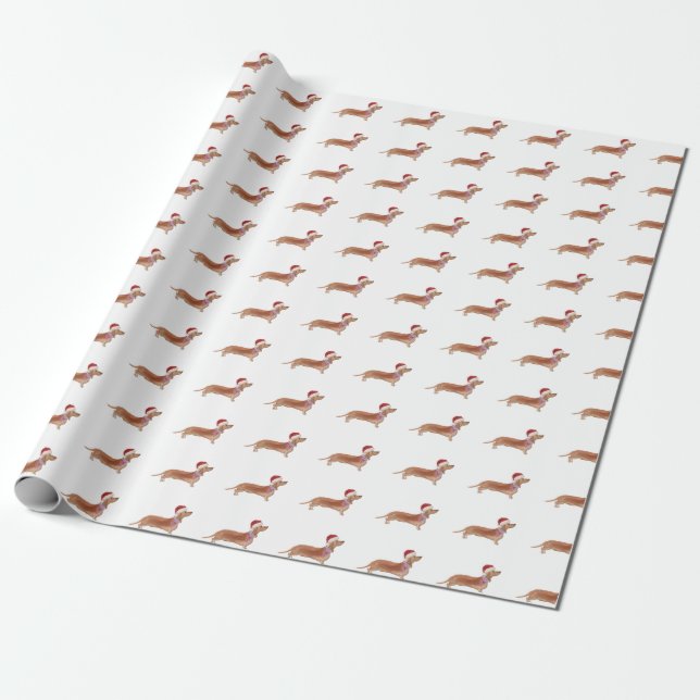 Papier Cadeau Papier d'emballage de chien de saucisse de teckel (Déroulé)