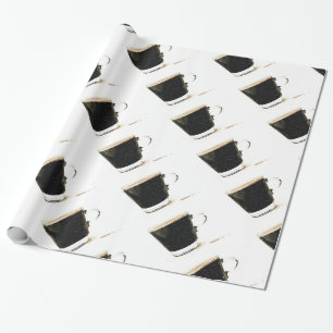Papier Cadeau Papier d'emballage de ciel de café express