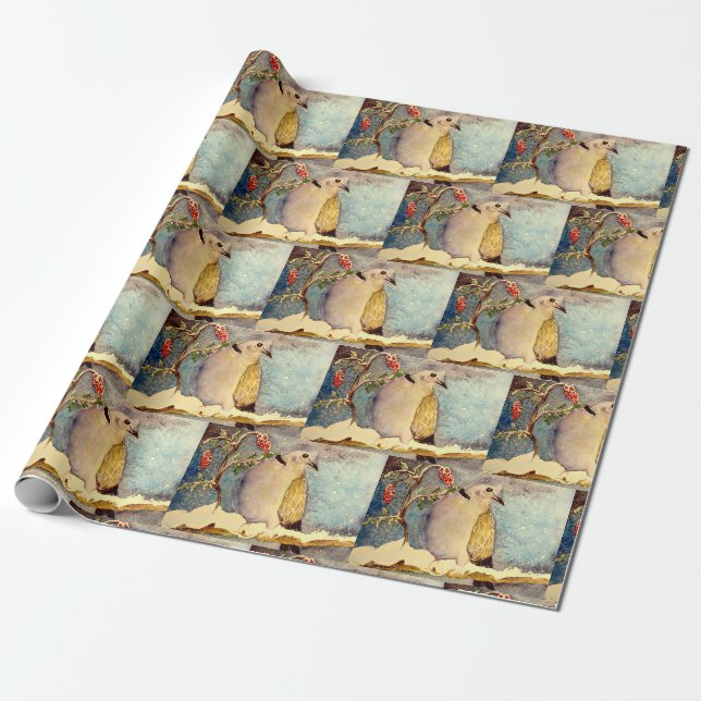Papier Cadeau Papier d'emballage de colombe (Déroulé)