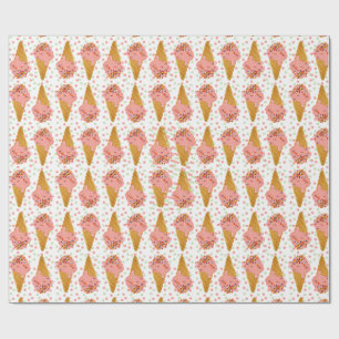 Papier Cadeau Papier d'emballage de crème glacée, délicieux,