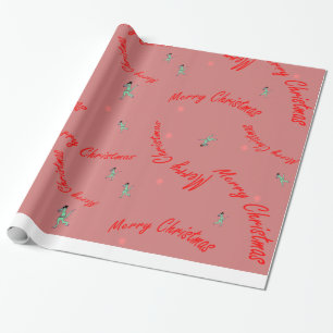 Papier Cadeau Papier d'emballage de Dino de Joyeux Noël