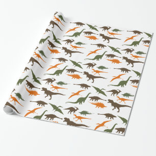 Papier Cadeau Papier d'emballage de dinosaure