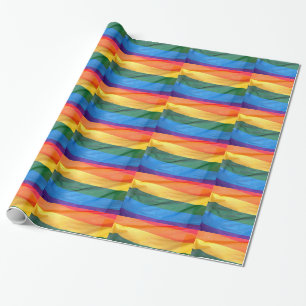 Papier Cadeau Papier d'emballage de drapeau de gay pride