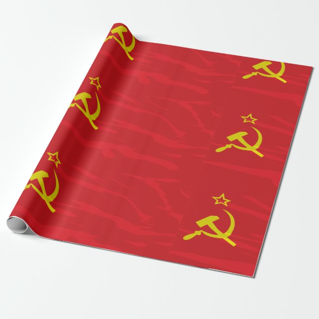 Papier Cadeau Papier d'emballage de drapeau de l'URSS (Déroulé)