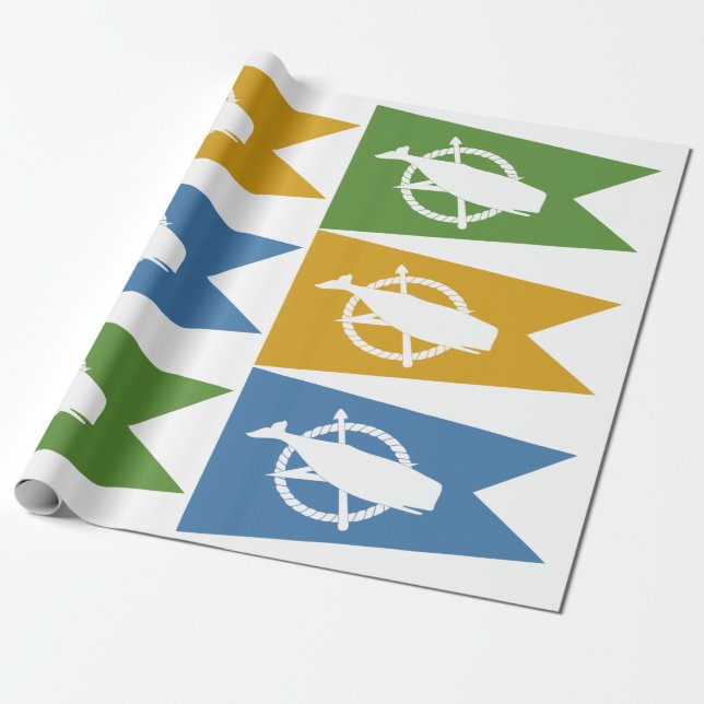 Papier Cadeau Papier d'emballage de drapeau de Nantucket (Déroulé)