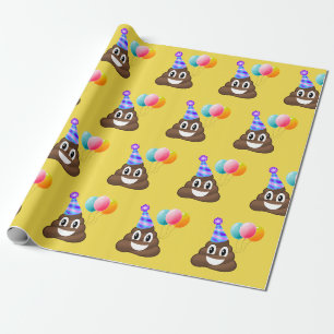 Papier Cadeau Papier d'emballage de dunette d'Emoji de joyeux