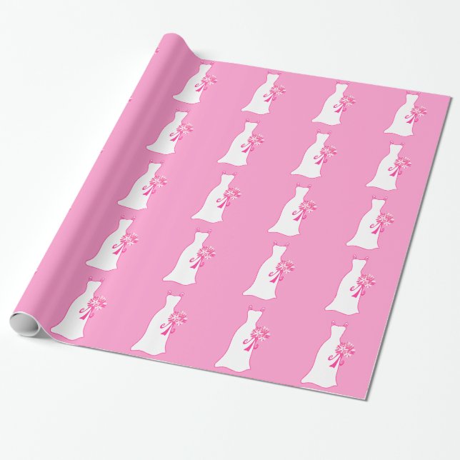 Papier Cadeau Papier d'emballage de Fête de la mariée (Déroulé)