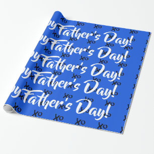 Papier Cadeau Papier d'emballage de fête des pères heureuse