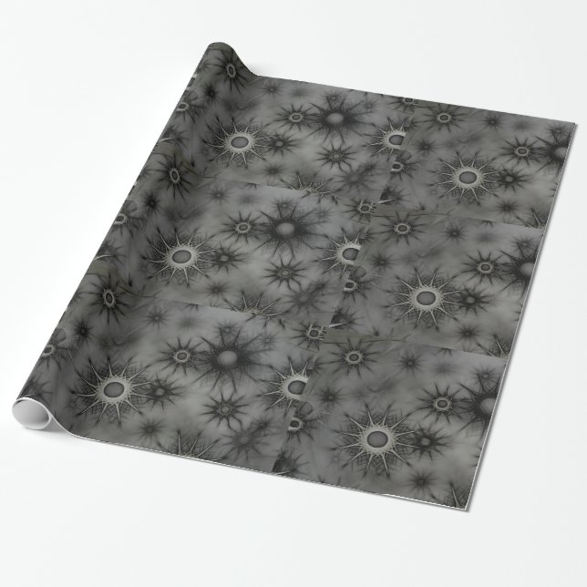 Papier Cadeau Papier d'emballage de flocon de neige Goth (Déroulé)