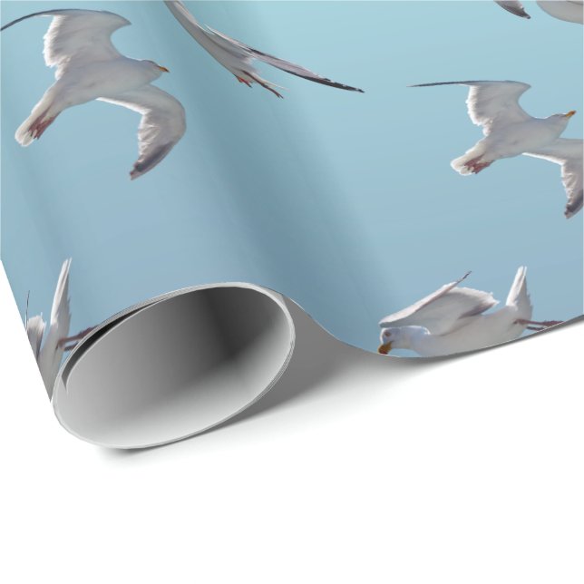 Papier Cadeau Papier d'emballage de frénésie de mouette (mélange (Coin rond)