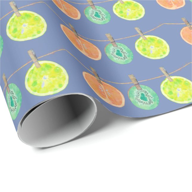 Papier Cadeau Papier d'emballage de fruits secs (Coin rond)