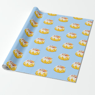 Papier Cadeau Papier d'emballage de gâteau de Noël bundt 