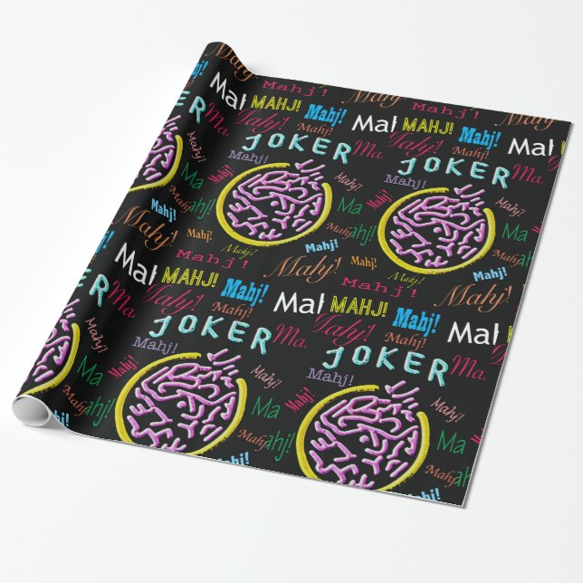 Papier Cadeau Papier d'emballage de joker d'heure-milliampère (Déroulé)