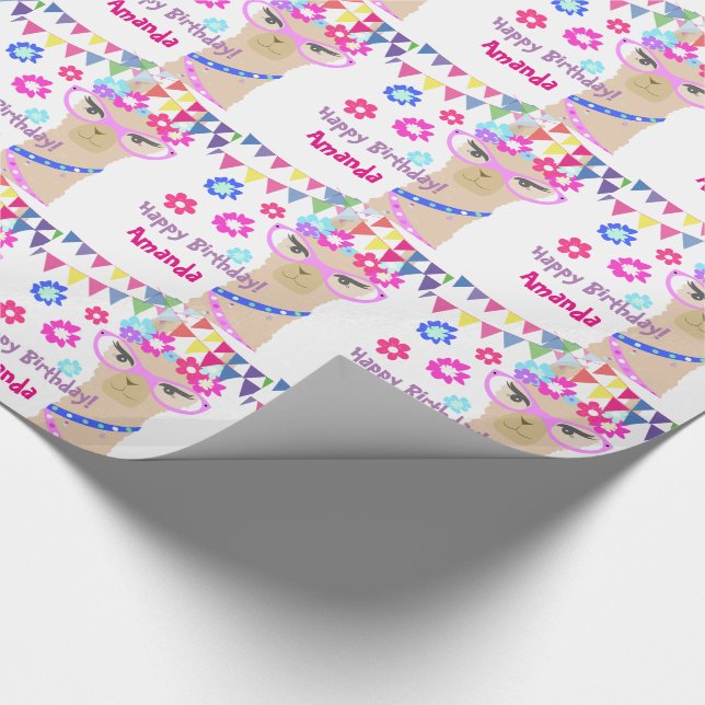 Papier Cadeau Papier d'emballage de joyeux anniversaire de diva (Coin)