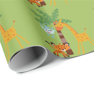 Papier Cadeau Papier d'emballage de jungle