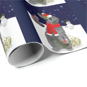 Papier Cadeau Papier d'emballage de kits de Noël (marine)