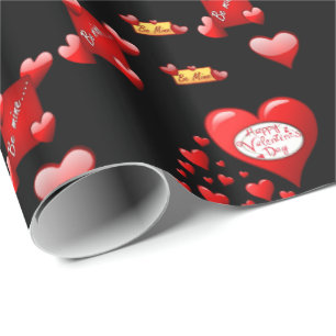 Papier Cadeau Papier d'emballage de la Saint-Valentin